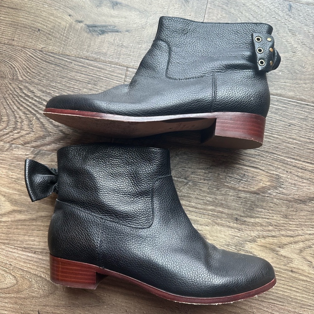 Kate Spade Studded Bow Booties (size 6.5)